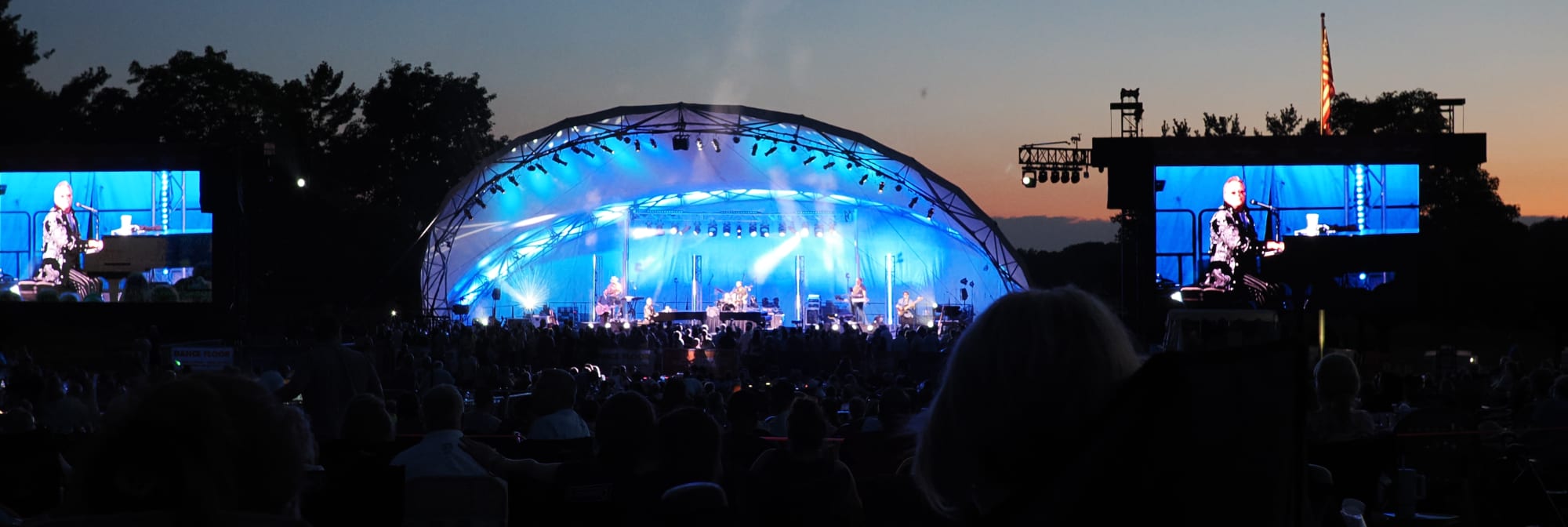 outdoor concert venue at sunset Baltimore